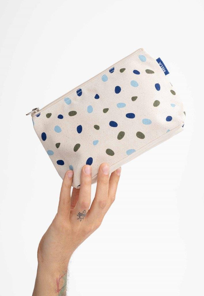 Neceser Big Pouch L Crudo - Topos azules - Olokuti
