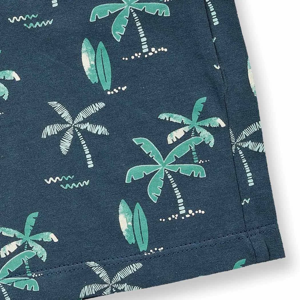 Pantalones cortos Palmeras Petrol oscuro - Olokuti