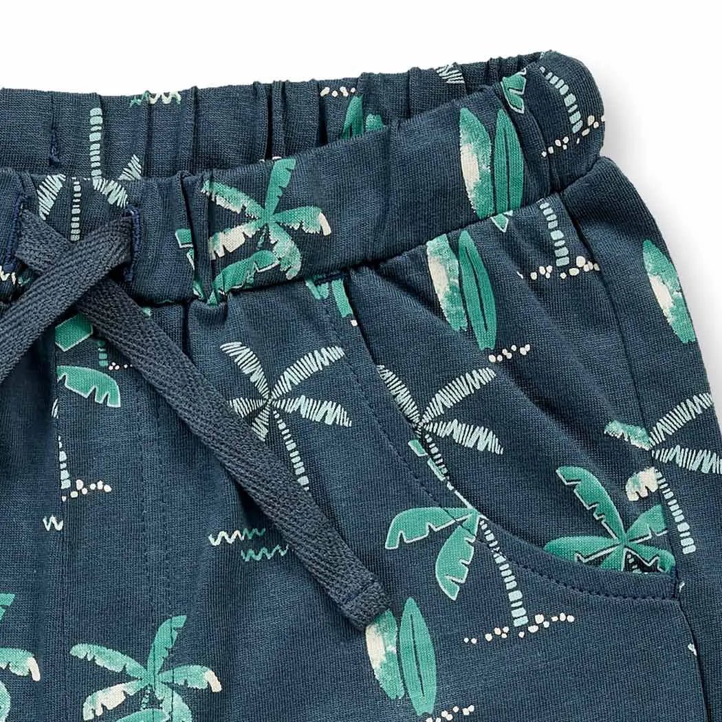 Pantalones cortos Palmeras Petrol oscuro - Olokuti