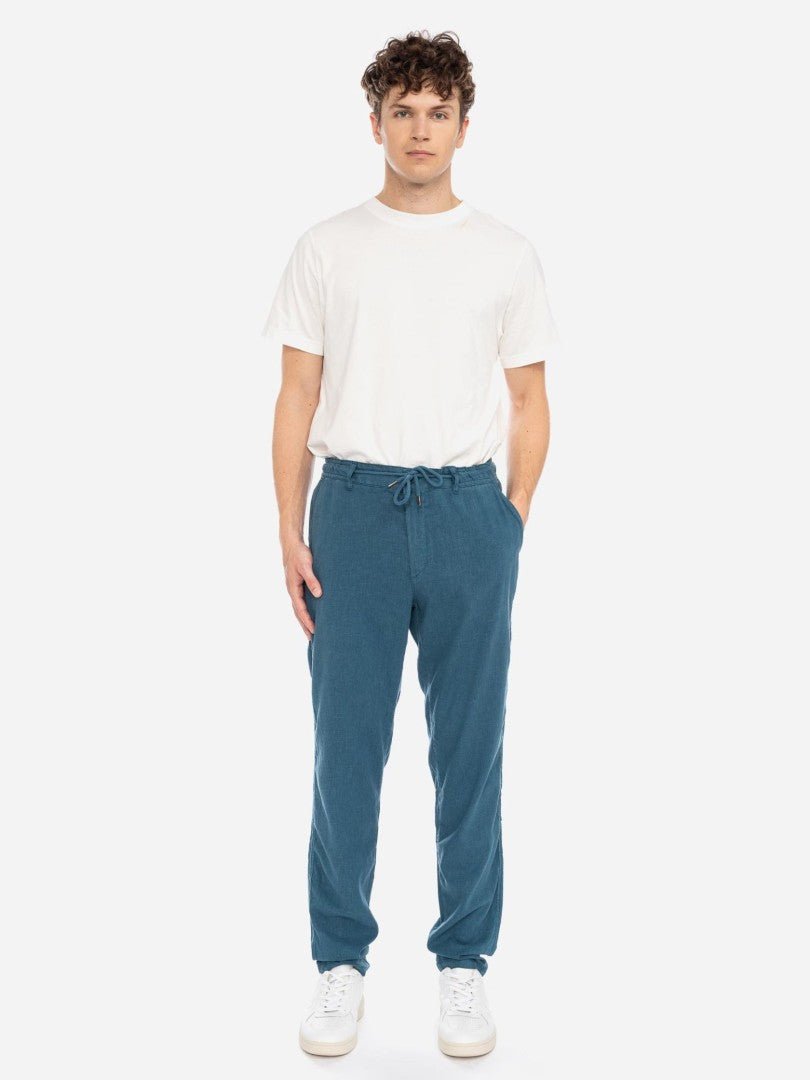 Pantalones largos unisex Banipal Lino Azul - Olokuti