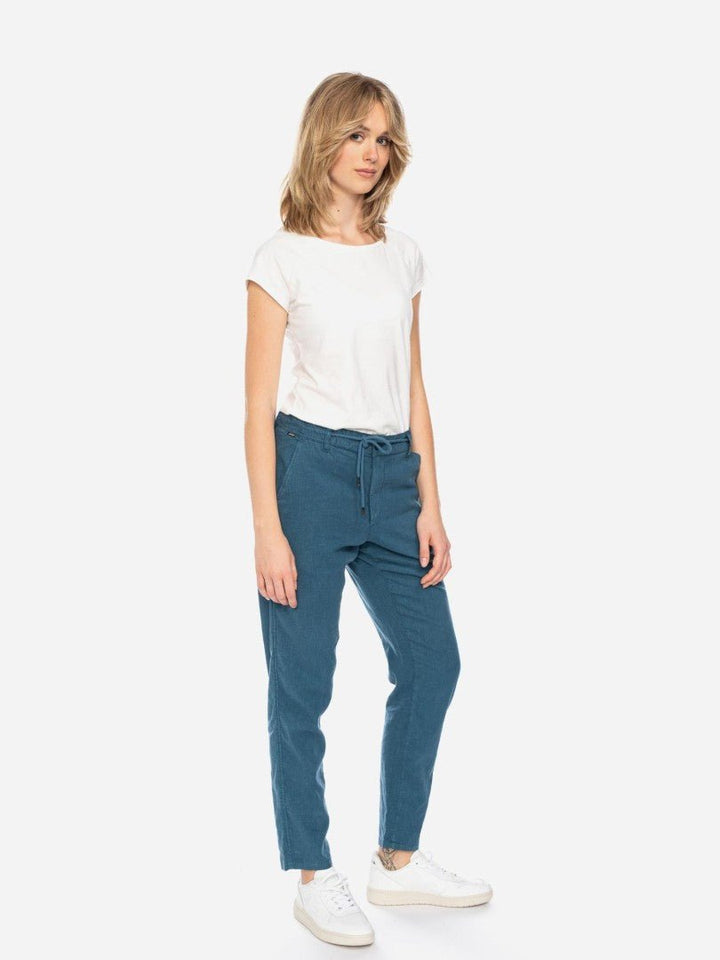 Pantalones largos unisex Banipal Lino Azul - Olokuti