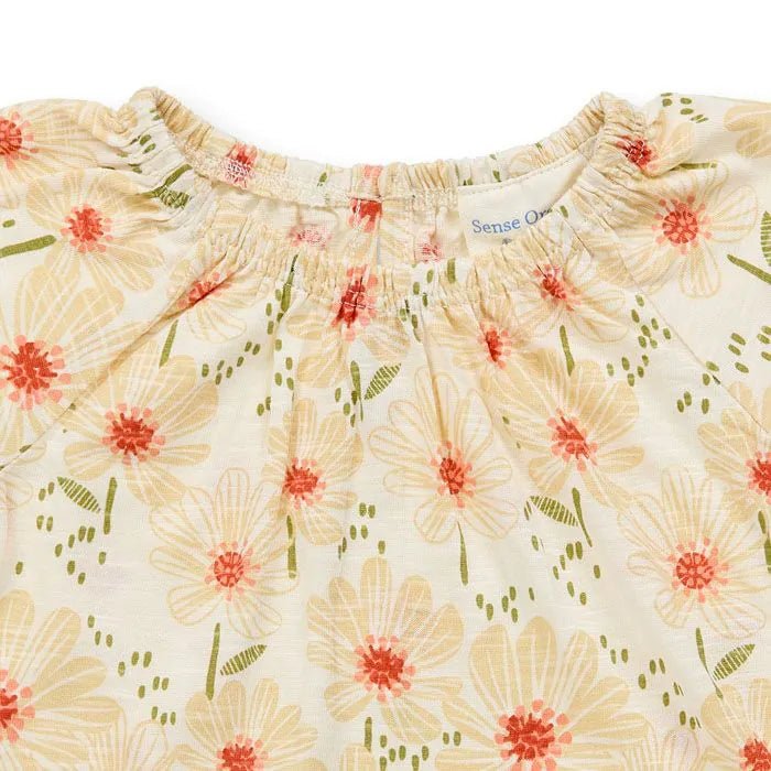 Pelele bebé LUA Flores Eggshell - Olokuti