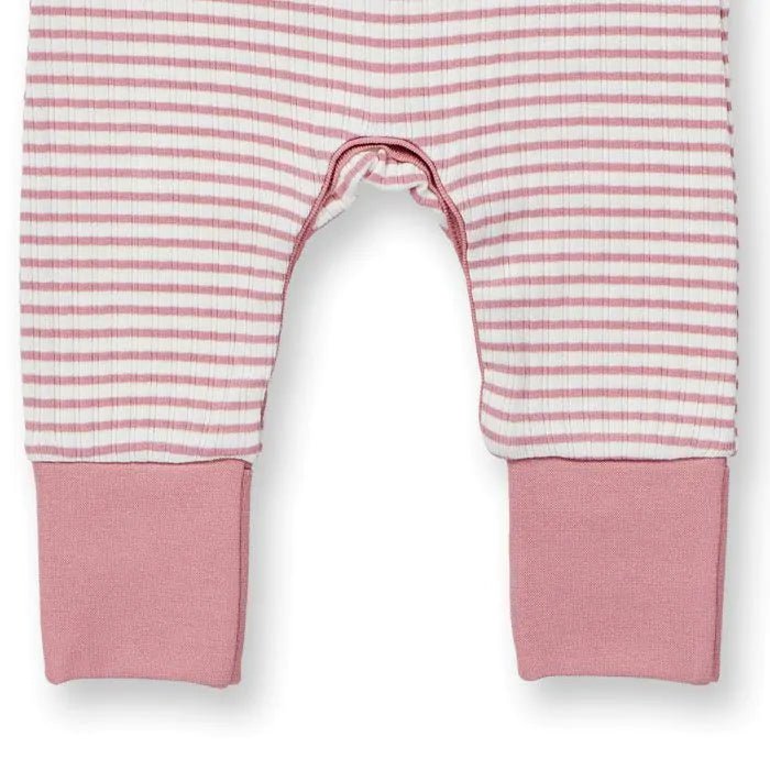 Pelele de manga larga a rayas TONA Dusty Rose - Olokuti