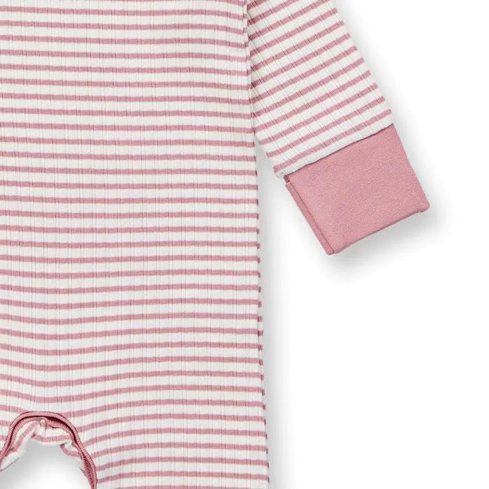 Pelele de manga larga a rayas TONA Dusty Rose - Olokuti