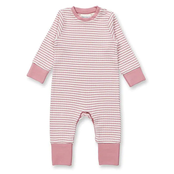 Pelele de manga larga a rayas TONA Dusty Rose - Olokuti