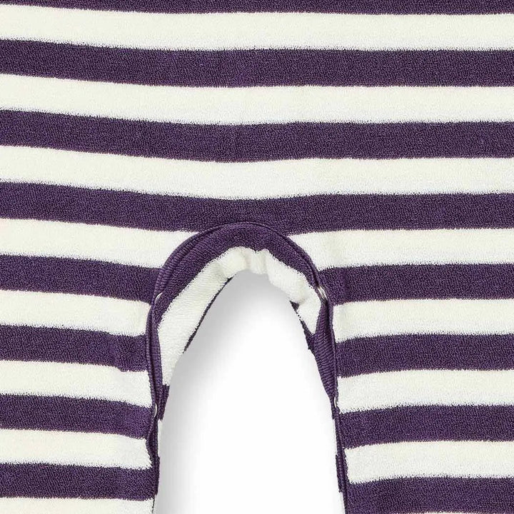 Pelele Felpa bebé m/l VIKTOR Rayas Dark Plum y Woodland - Olokuti