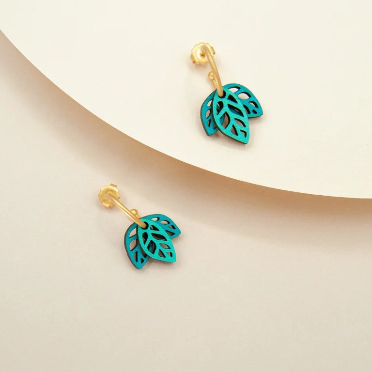 Pendientes aro Rustling Green Mini - Olokuti