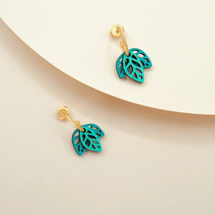 Pendientes aro Rustling Green Mini - Olokuti