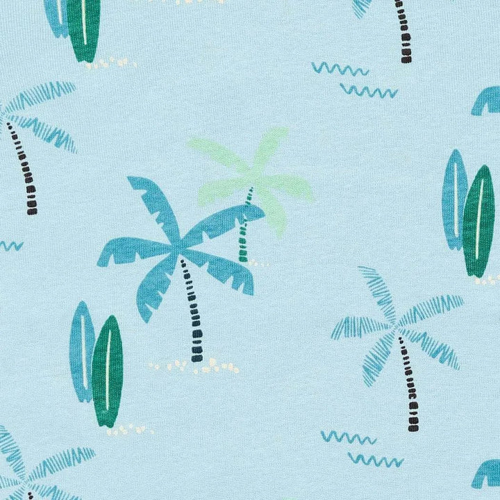 Pijama corto KAFKA Palmeras Azul claro - Olokuti