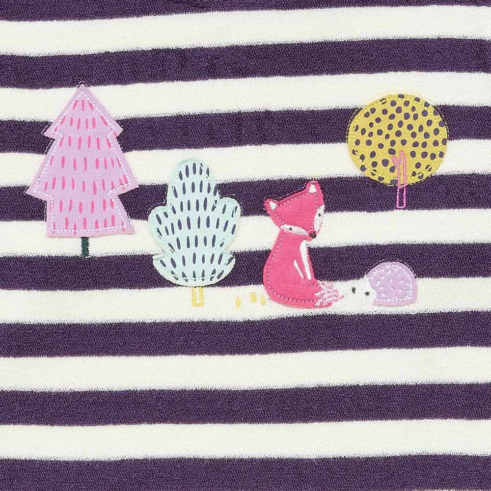 Pijama Felpa LONG JOHN Terry Rayas Dark Plum y Woodland - Olokuti