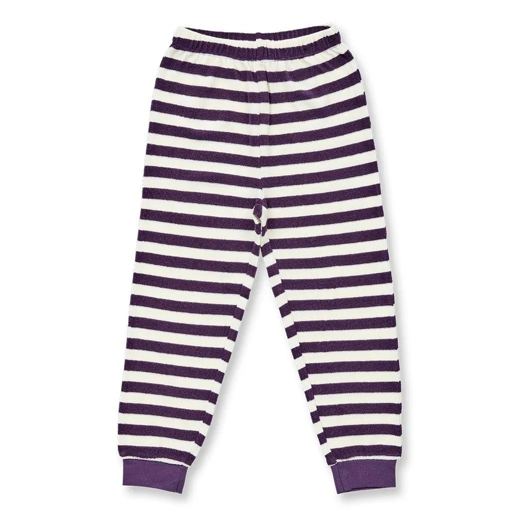 Pijama Felpa LONG JOHN Terry Rayas Dark Plum y Woodland - Olokuti