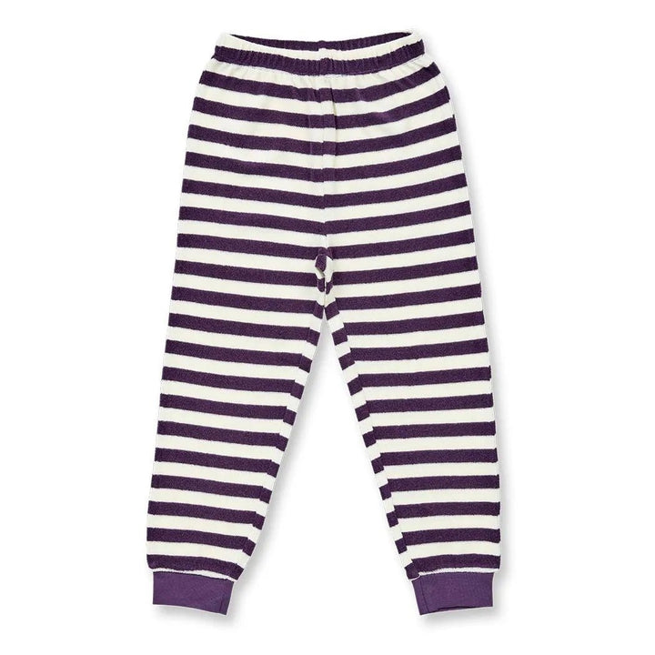 Pijama Felpa LONG JOHN Terry Rayas Dark Plum y Woodland - Olokuti