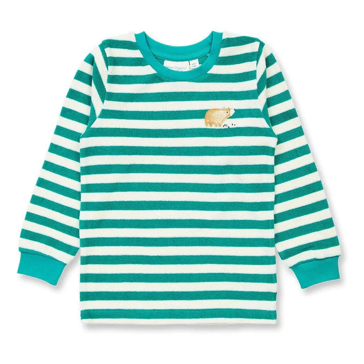 Pijama Felpa LONG JOHN Terry Rayas Teal green y Oso - Olokuti