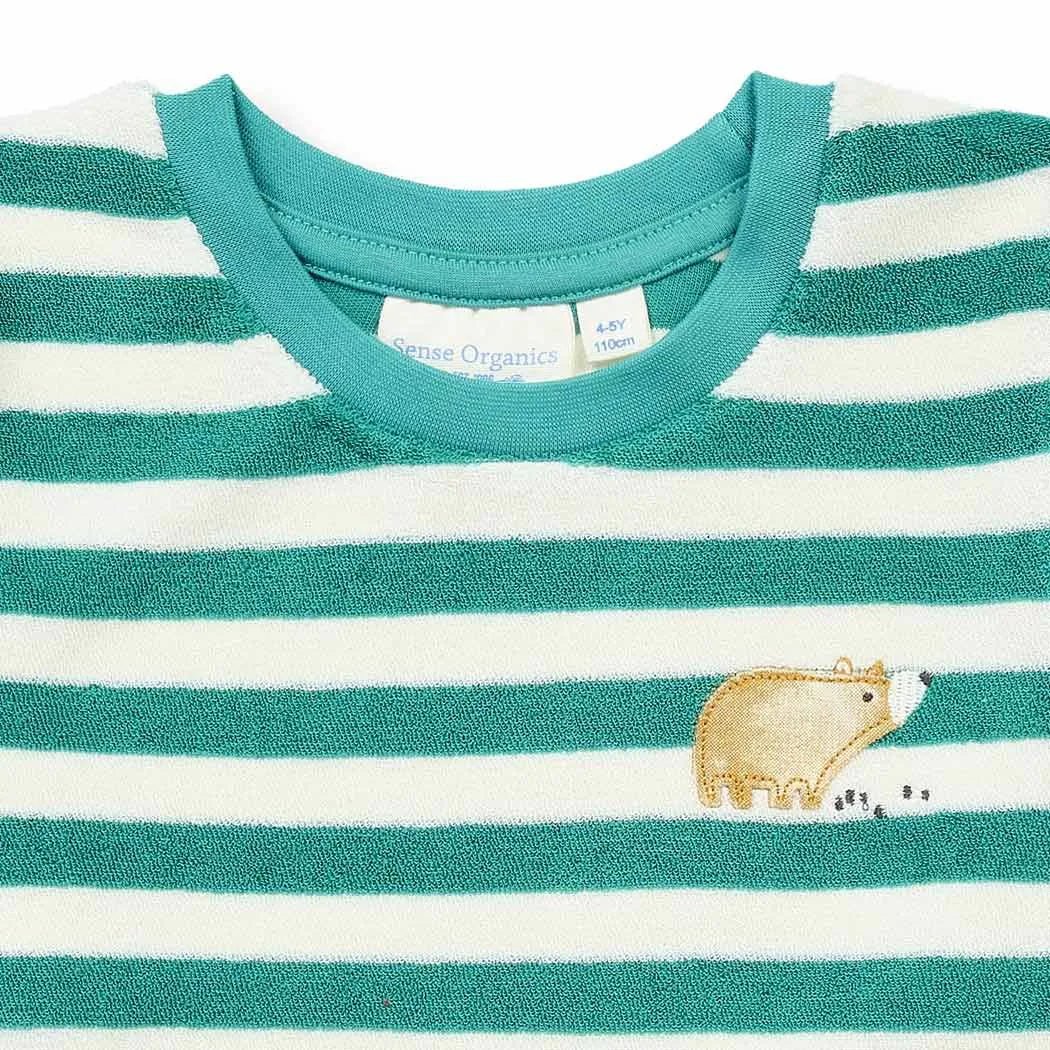 Pijama Felpa LONG JOHN Terry Rayas Teal green y Oso - Olokuti