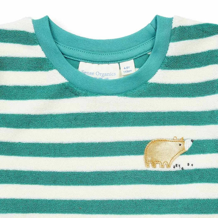 Pijama Felpa LONG JOHN Terry Rayas Teal green y Oso - Olokuti