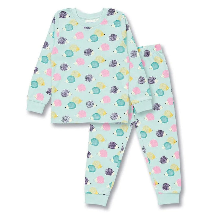 Pijama LONG JOHN Hedgehogs Icy Mint - Olokuti