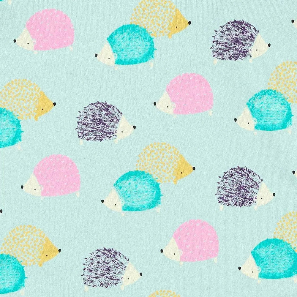 Pijama LONG JOHN Hedgehogs Icy Mint - Olokuti