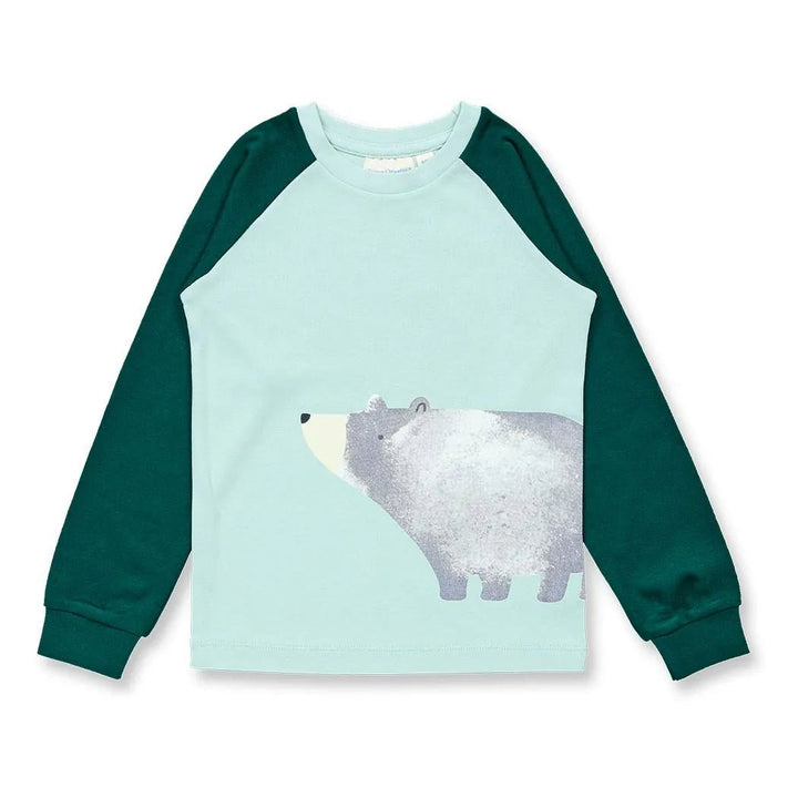 Pijama LONG JOHN Rayas Icy Mint y Oso - Olokuti