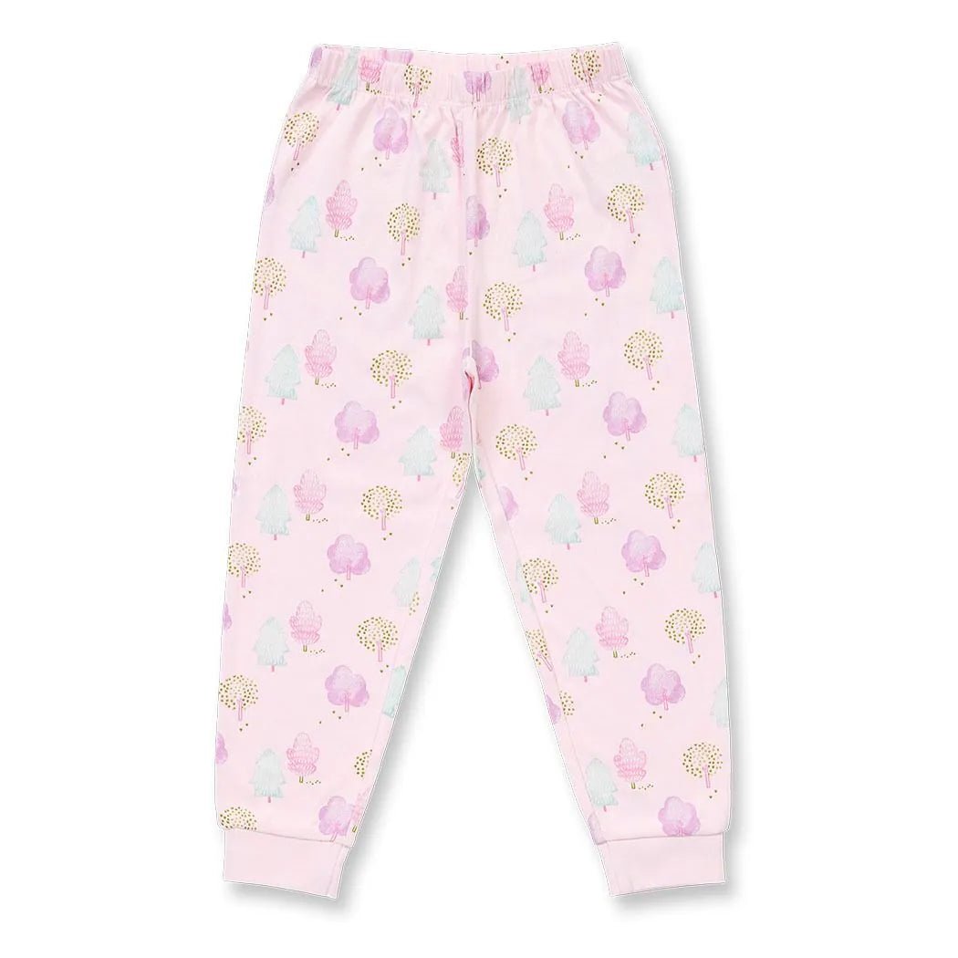 Pijama LONG JOHN Trees Light Pink - Olokuti