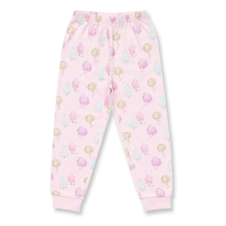 Pijama LONG JOHN Trees Light Pink - Olokuti