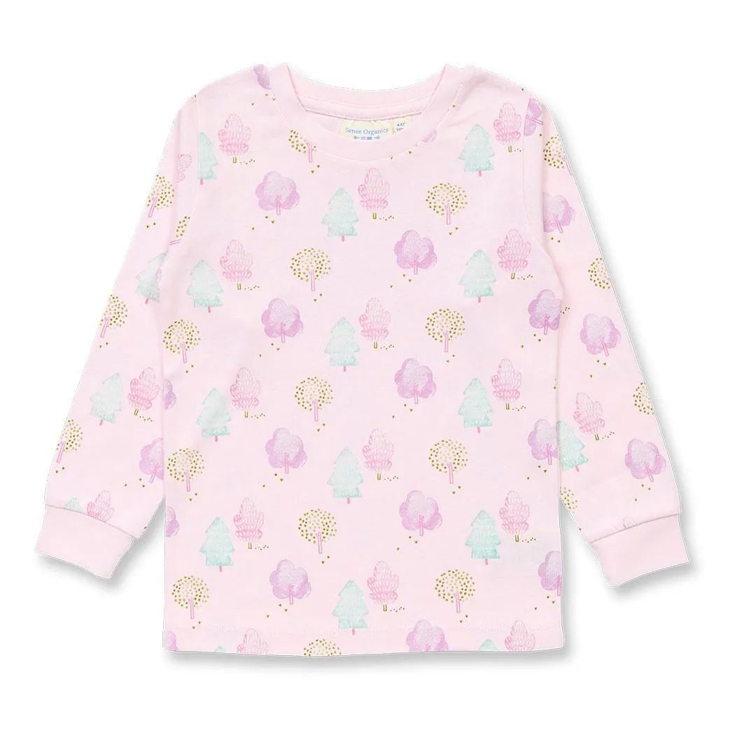 Pijama LONG JOHN Trees Light Pink - Olokuti