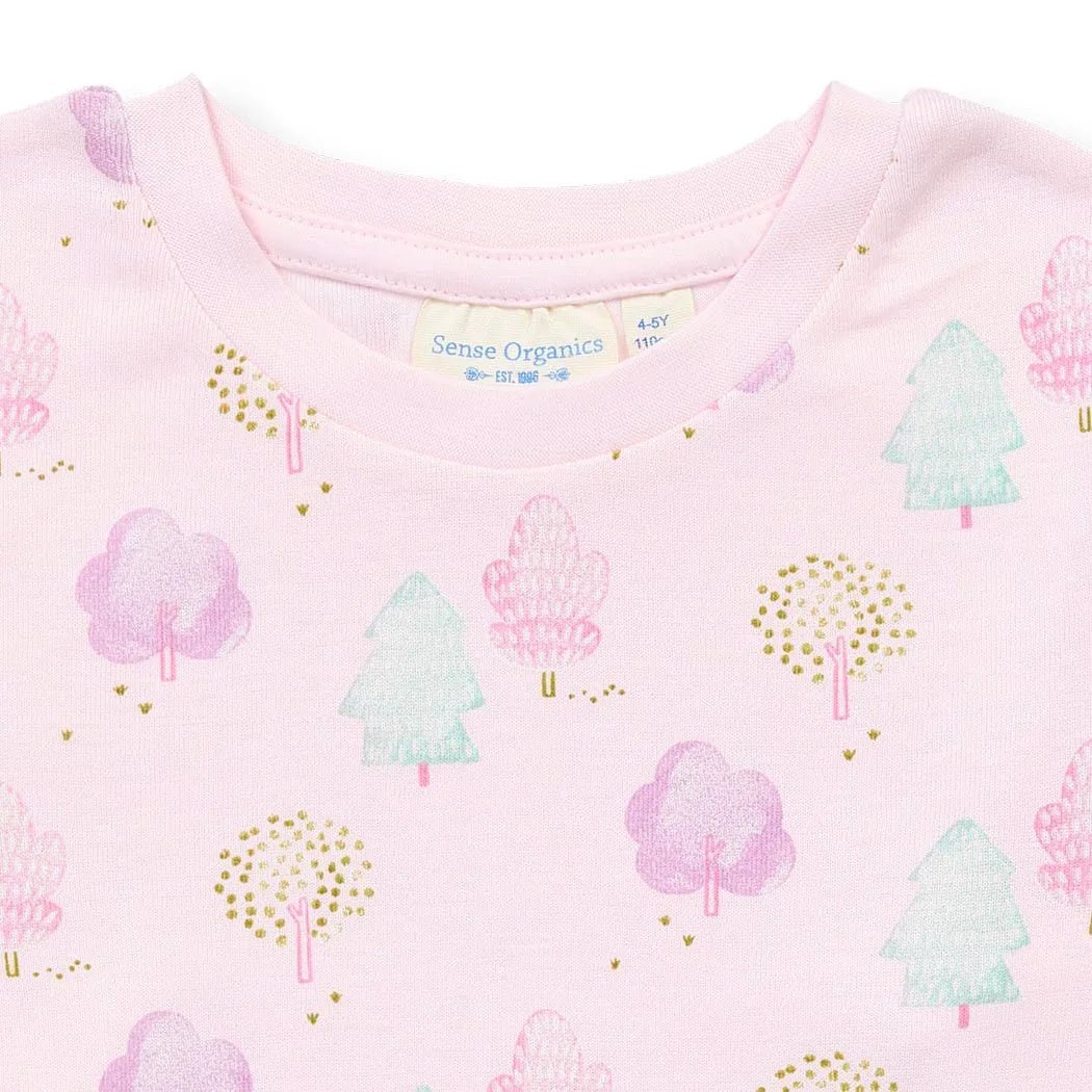 Pijama LONG JOHN Trees Light Pink - Olokuti