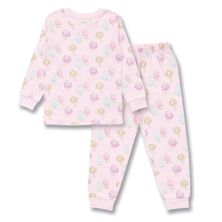Pijama LONG JOHN Trees Light Pink - Olokuti