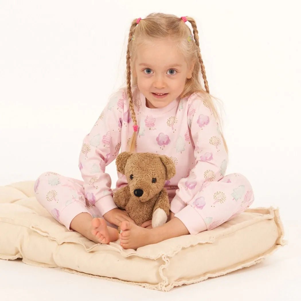 Pijama LONG JOHN Trees Light Pink - Olokuti