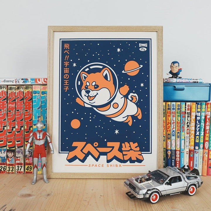 Poster "Space Shiba" A4 - Olokuti