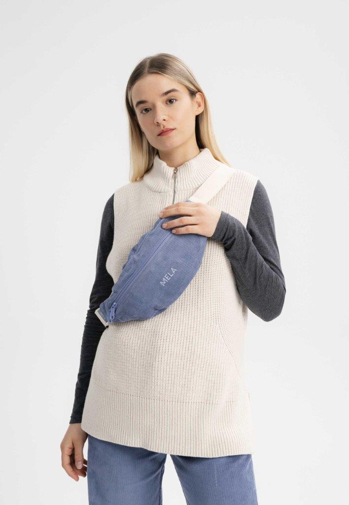 Riñonera de pana BHAVIN Pigeon blue, 3L. - Olokuti