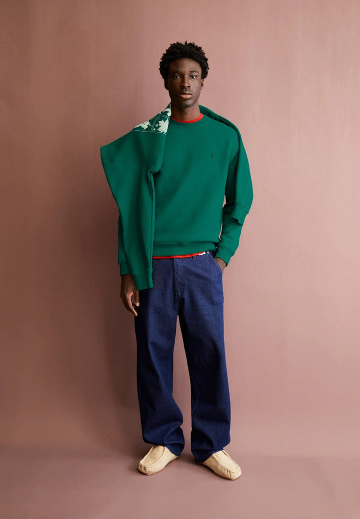 Sudadera BAARO FLEECE Emerald green - Olokuti