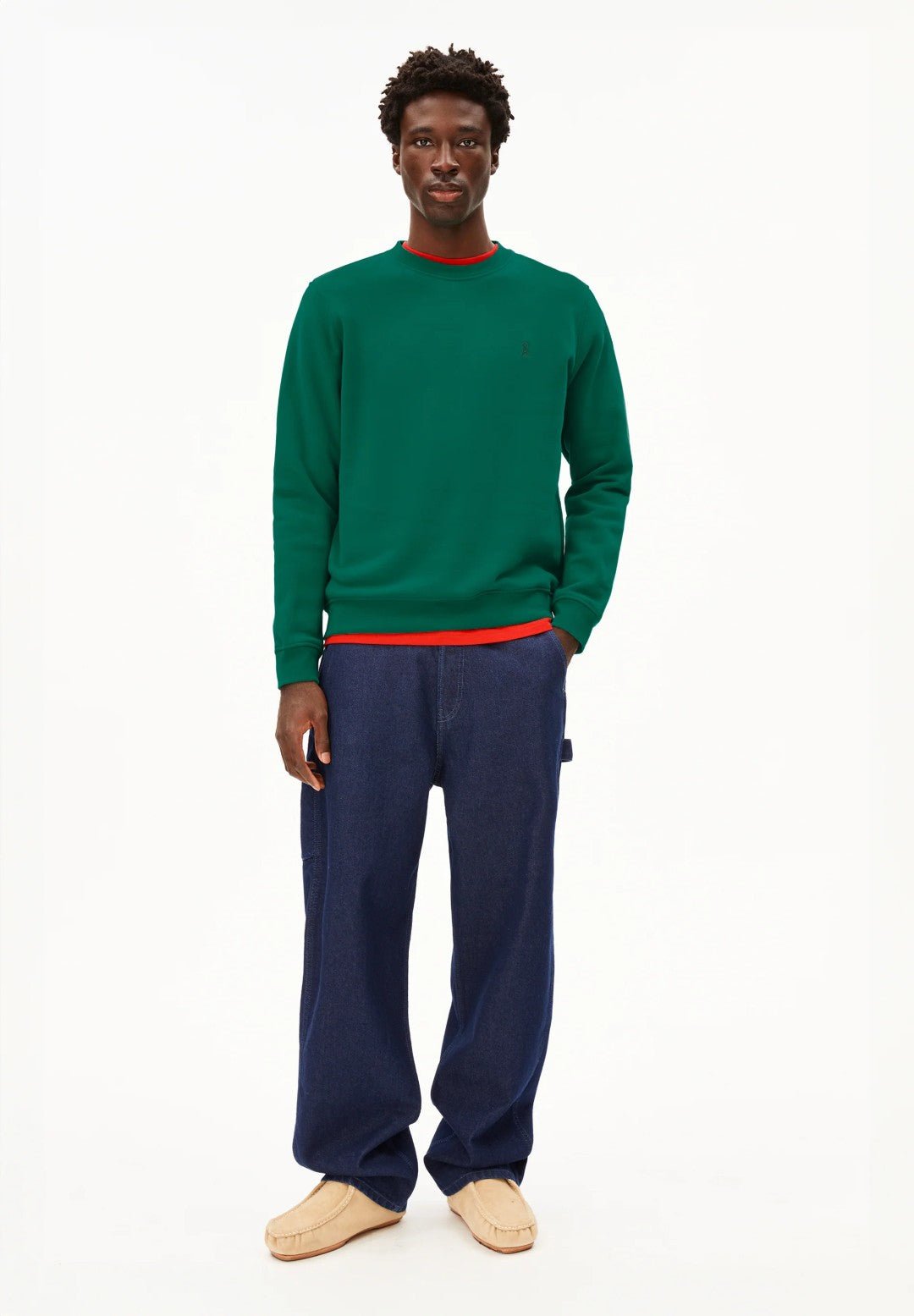 Sudadera BAARO FLEECE Emerald green - Olokuti