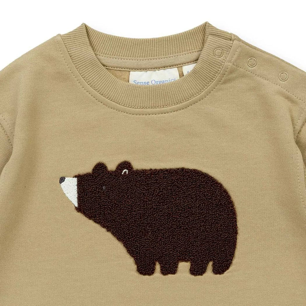 Sudadera bebé SIAM Cappuccino y Oso - Olokuti