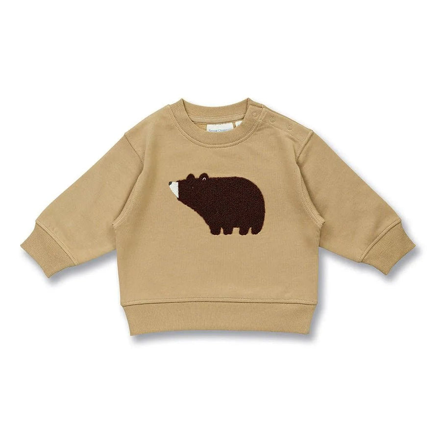 Sudadera bebé SIAM Cappuccino y Oso - Olokuti