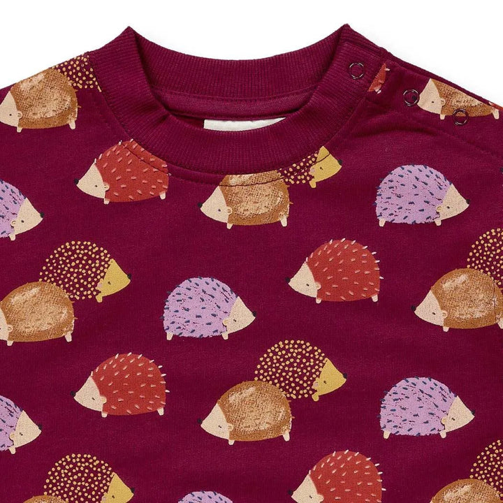 Sudadera bebé SIAM Hedgehogs Wine Red - Olokuti
