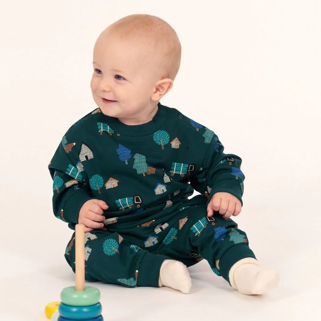 Sudadera bebé SIAM Woodland Fir Green - Olokuti