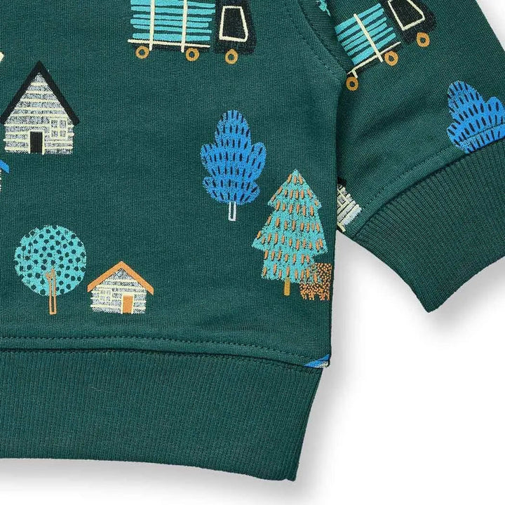Sudadera bebé SIAM Woodland Fir Green - Olokuti