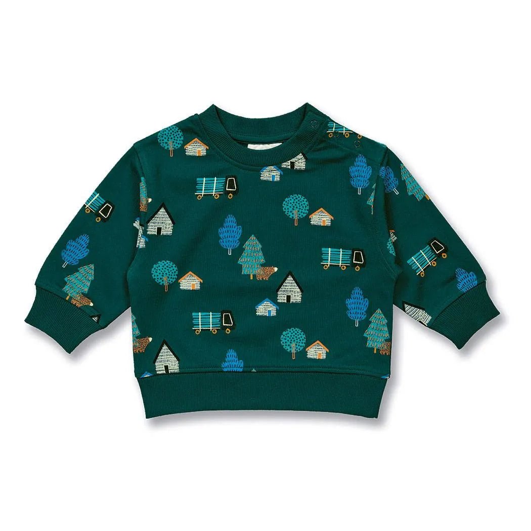 Sudadera bebé SIAM Woodland Fir Green - Olokuti