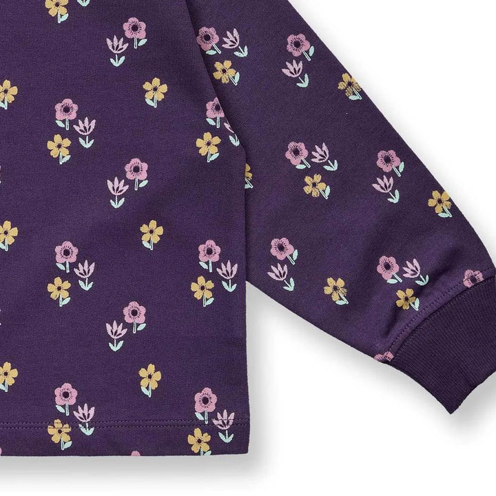 Sudadera CALISSA Flowers Dark Plum - Olokuti