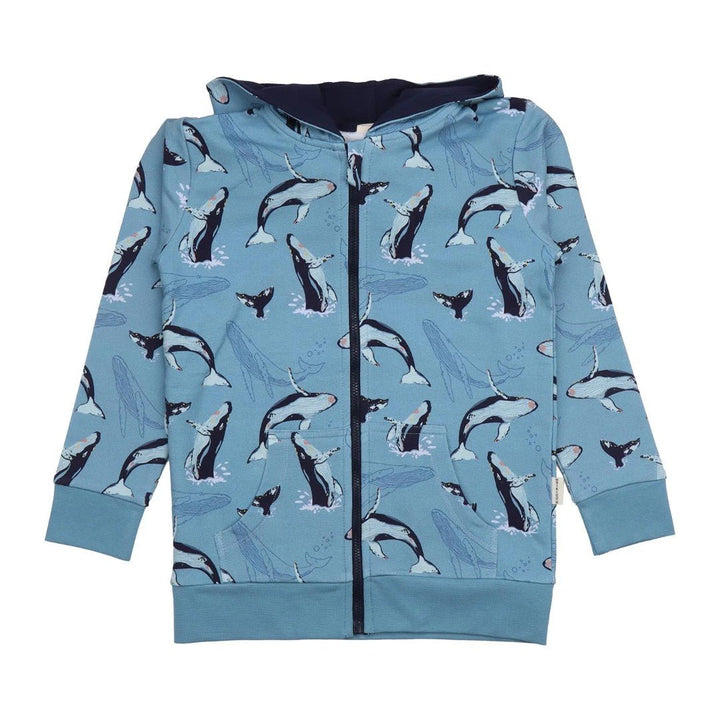 Sudadera con cremallera Jumping Whales - Olokuti