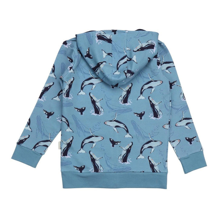 Sudadera con cremallera Jumping Whales - Olokuti