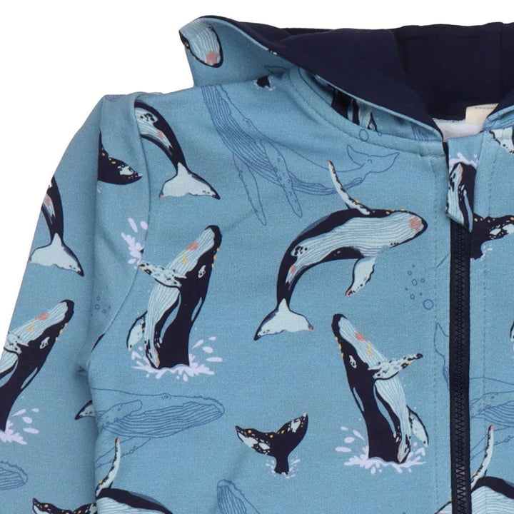 Sudadera con cremallera Jumping Whales - Olokuti