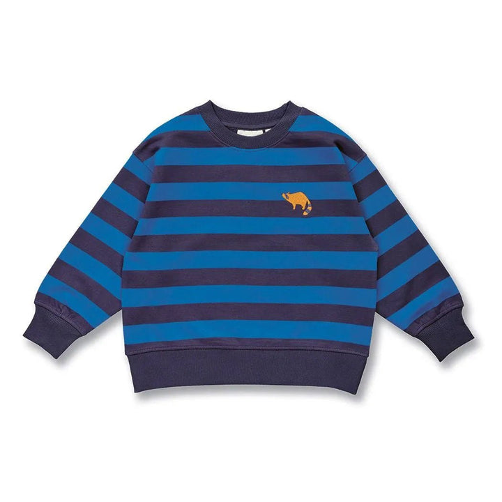 Sudadera DARI Rayas Azul-Azulll marino y Mapache - Olokuti