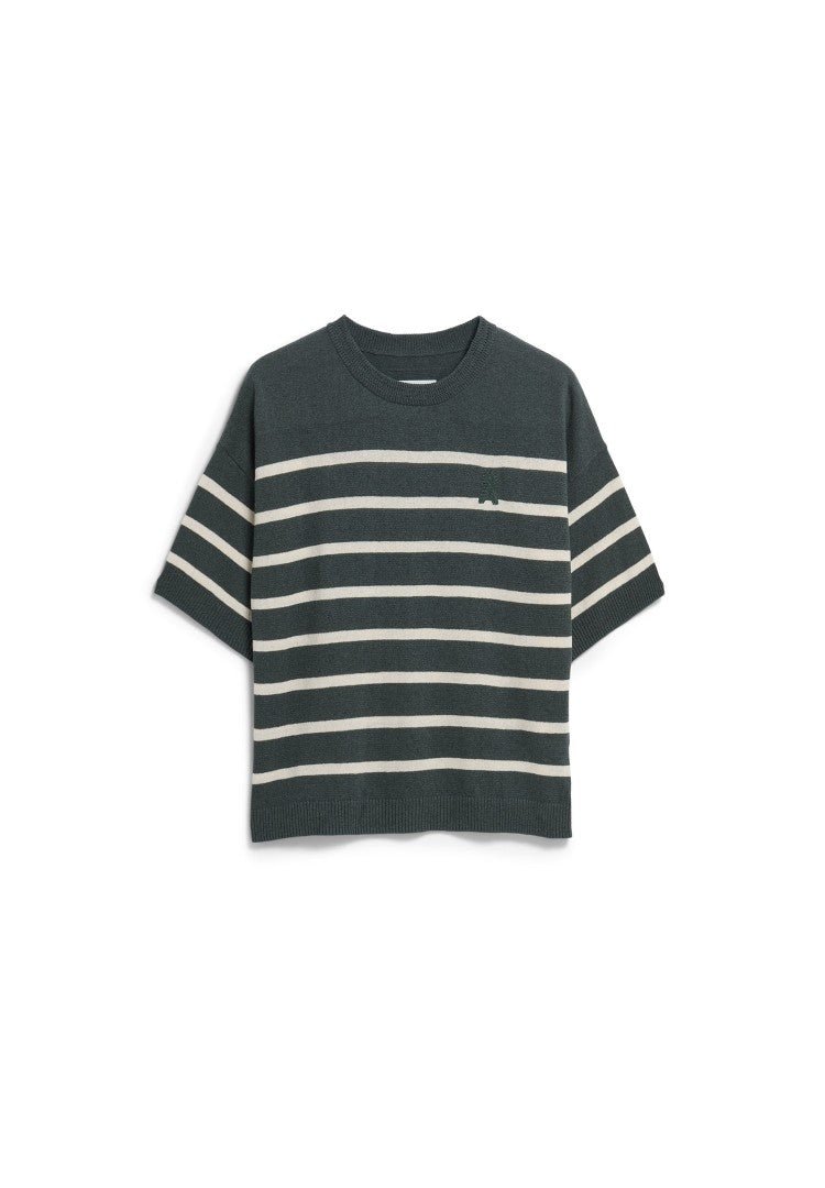 Suéter STRIPE LINEN BLEND Rayas Space steel - Undyed - Olokuti