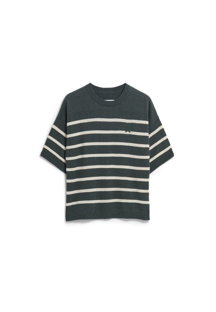 Suéter STRIPE LINEN BLEND Rayas Space steel - Undyed - Olokuti