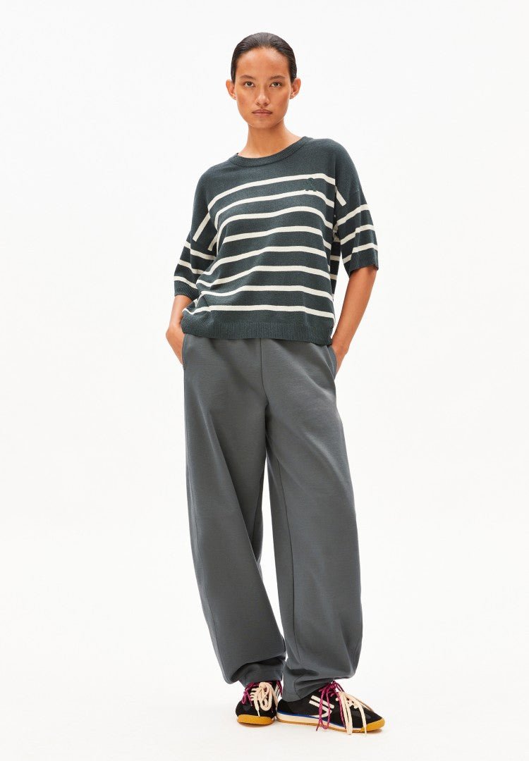 Suéter STRIPE LINEN BLEND Rayas Space steel - Undyed - Olokuti