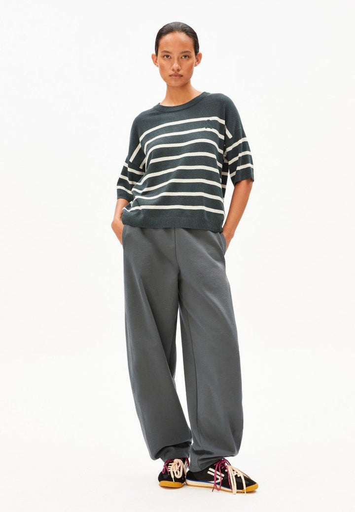 Suéter STRIPE LINEN BLEND Rayas Space steel - Undyed - Olokuti
