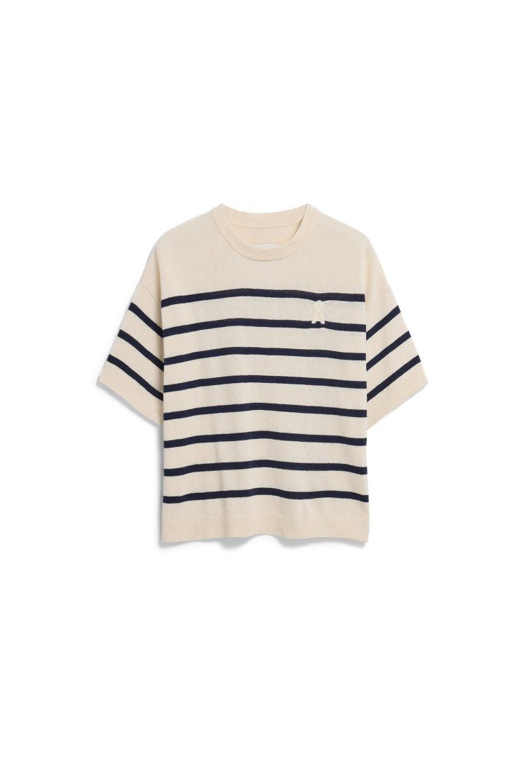 Suéter STRIPE LINEN BLEND Rayas Undyed - Tinted navy - Olokuti