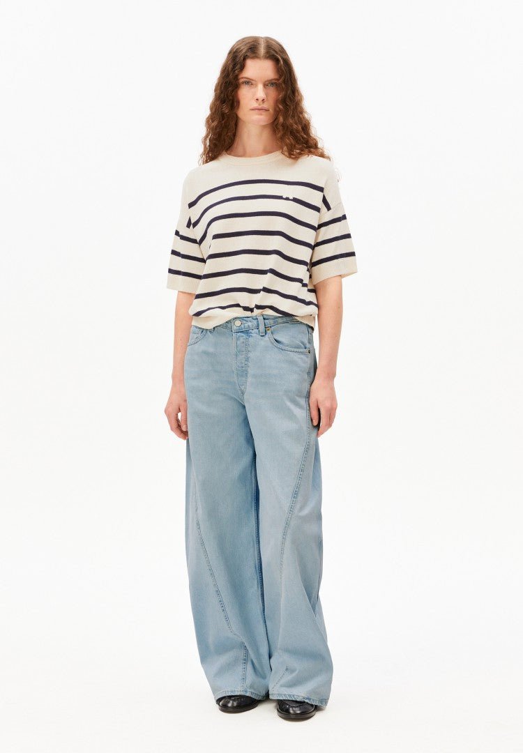 Suéter STRIPE LINEN BLEND Rayas Undyed - Tinted navy - Olokuti