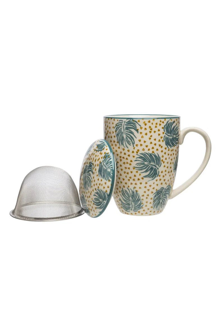 Taza con filtro de té Boho Chic 400 ml. Azul - Olokuti